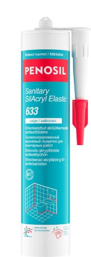 Silikoniseeritud akrüülhermeetik Penosil 633 valge 300ml pilt